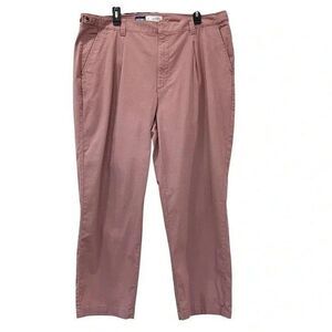 Old Navy Womens High Rise Boyfriend Adjustable Waist Pink Pants Size 18 NWT